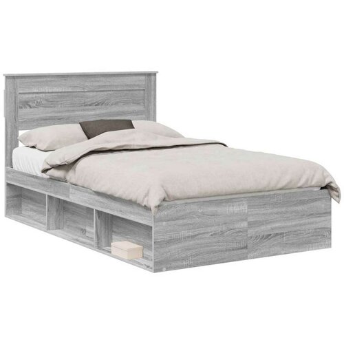  Okvir za krevet s madracem Siva Sonoma 120 x 190 cm Slike