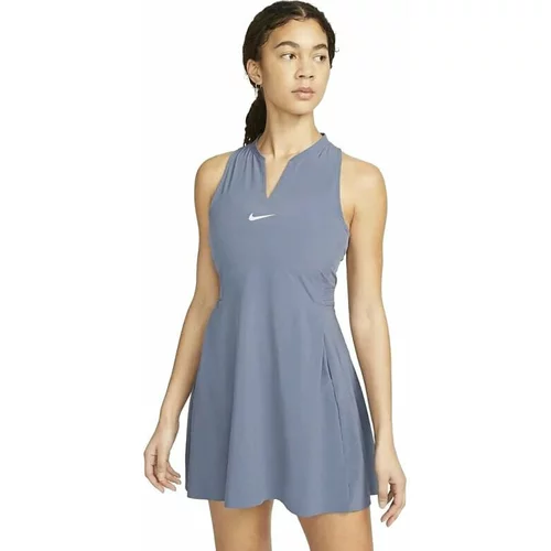Nike Dri-Fit Advantage Womens Tennis Dress Blue/White L Teniška obleka