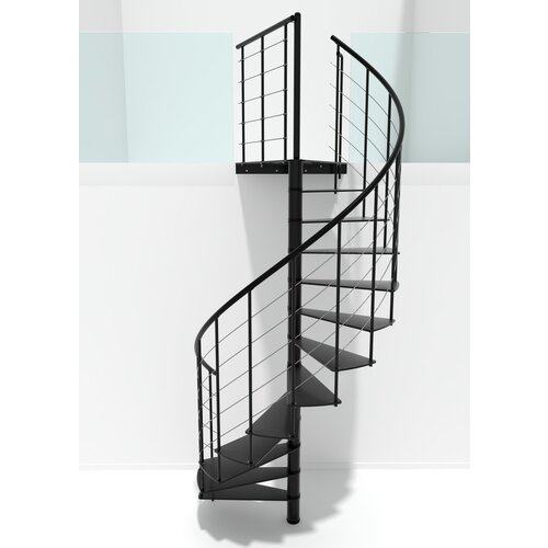 Minka metalne spiralne stepenice - milano crna 160 cm Slike