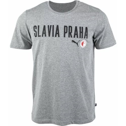 Puma Slavia Prague Graphic Tee DBLU Muška majica kratkih rukava, siva, veličina