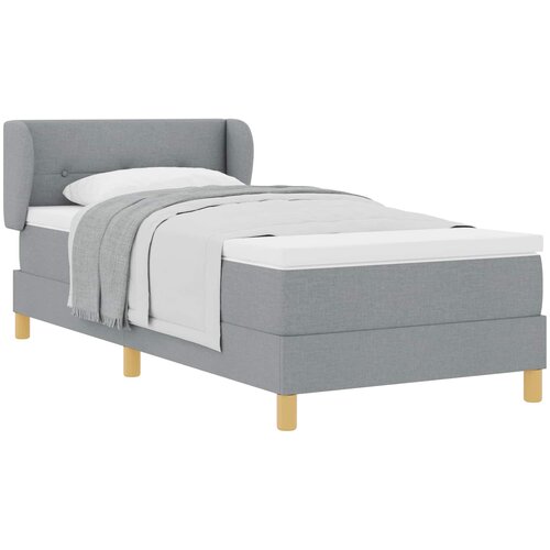  s opruga kutije Svjetlosiva 90 x 200 cm tkanina Slike