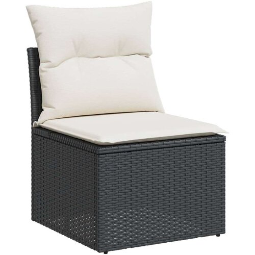 vidaXL 6-dijelni set vrtnih sofa s jastucima crni od poliratana Cijene