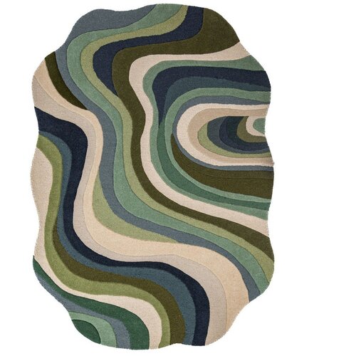 Flair Rugs Zelena ročno tkana volnena preproga 200x290 cm Envy Wool &ndash; Cene
