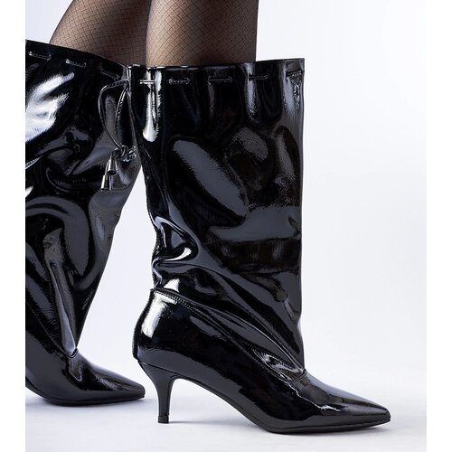 Gemre Black low-heeled boots Clinton Cene