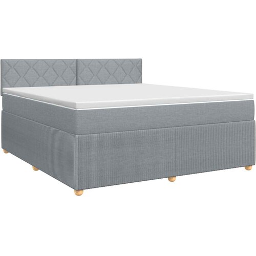  Boxspring krevet s madracem Svjetlosiva 140 x 200 cm Tkanina Slike