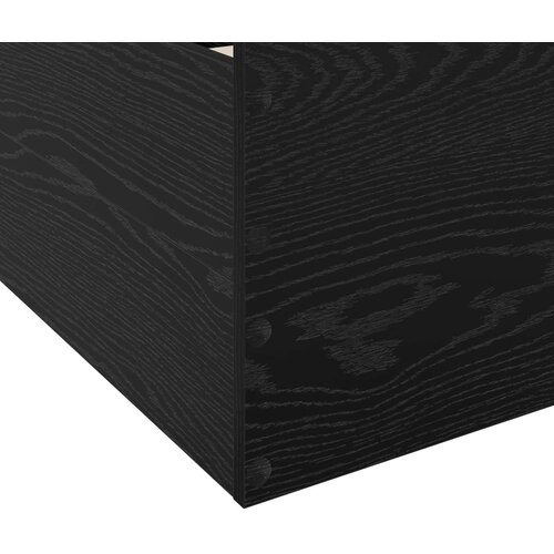  Okvir kreveta s pohranom s ladicama Crni hrast 80 x 200 cm Slike