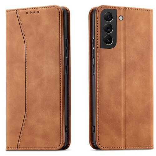  Modni etui/ovitek za Samsung S22 Plus, magnet, Rjav Cene