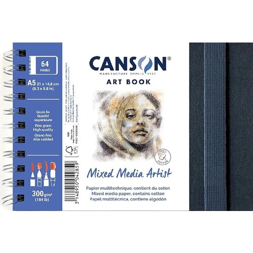 Canson Book Wire Bound Short Side A5 300 g Pokrajina Skicirka Slike