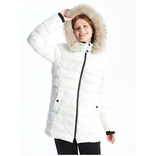 LC Waikiki Women's Hooded Plain Puffer Coat