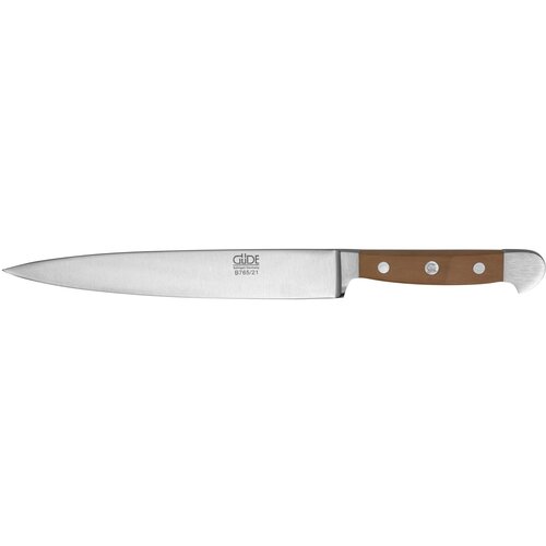 G&amp;Uuml;DE alpha ham knife 21 cm pear wood Slike