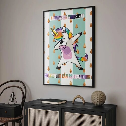  Plakat - Always Be Yourself 40x60 Crni okvir Slike