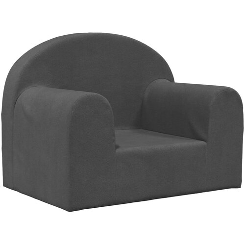  Dječja sofa antracit od mekanog pli&amp;scaron;a Slike