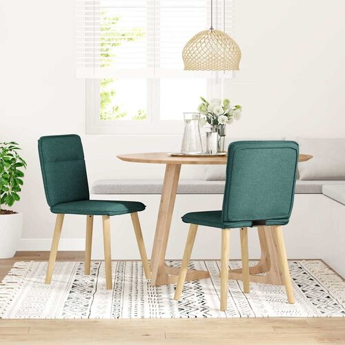 Maison Chic Jedilni stoli - Vzorci stoli 2 kosa temno zeleno blago A558, (22032122) Slike