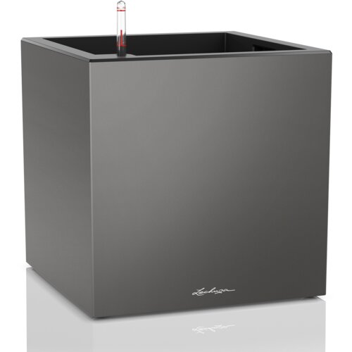 LECHUZA Cvetlični lonec Canto Premium 40, kocka - Antracit kovinski Cene