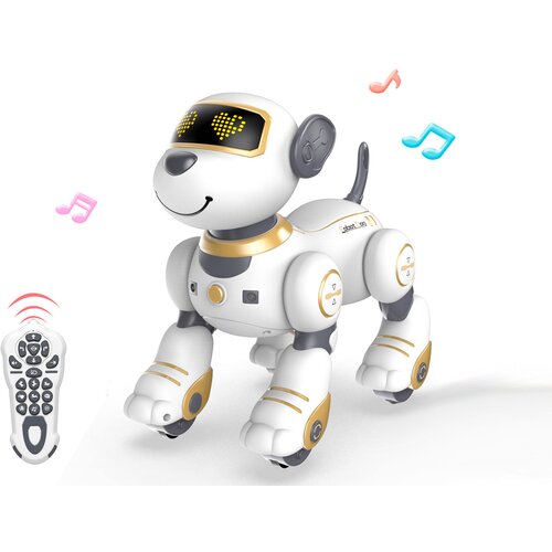 TechKidz Animirani pes na daljinsko upravljanje z zvo?nimi in svetlobnimi u?inki - model Marcus, Bela / Rumena, (21552135) Slike