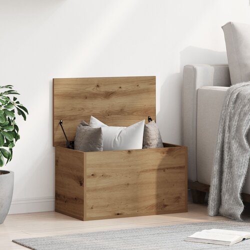 vidaXL Kutija za pohranu s poklopcem u obrtnom hrastu 60x35x35 cm od inženjerskog drva Cijene
