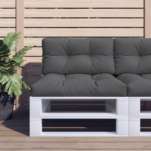 VidaXL Jastuk za palete antracit 70 x 40 x 12 cm od tkanine Slike