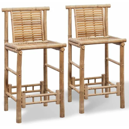  Barski stolci od bambusa 2 kom