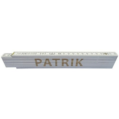  Zidarski metar (Duljina: 2 m, Natpis: Patrik, Boja: Bijele boje) Slike