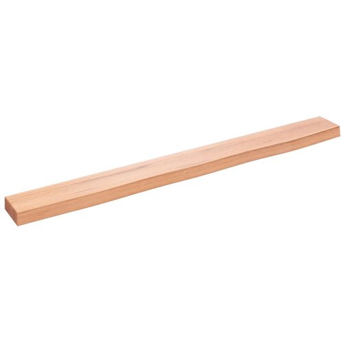  Zidna polica svjetlosmeđa 100x10x4 cm od obrađene hrastovine Slike