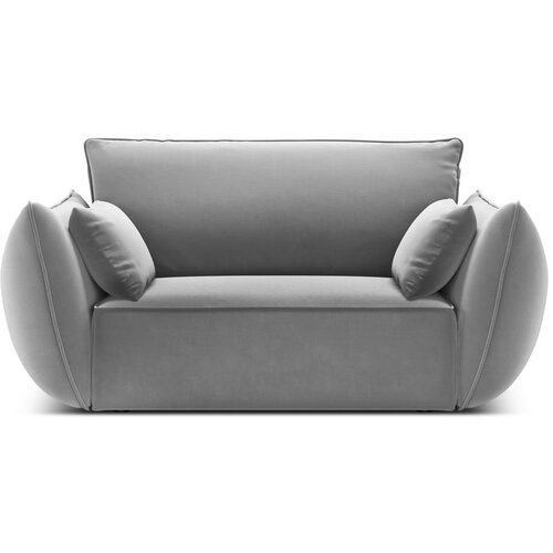 Mazzini Sofas Svetlo siv žameten fotelj Vanda – Cene