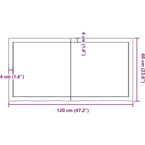  Zidna polica svjetlosmeđa 120x60x(2-6) cm obrađena hrastovina Slike