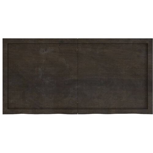 Stolna ploča tamnosmeđa 120x60x(2-4) cm obrađena masivna hrast Slike