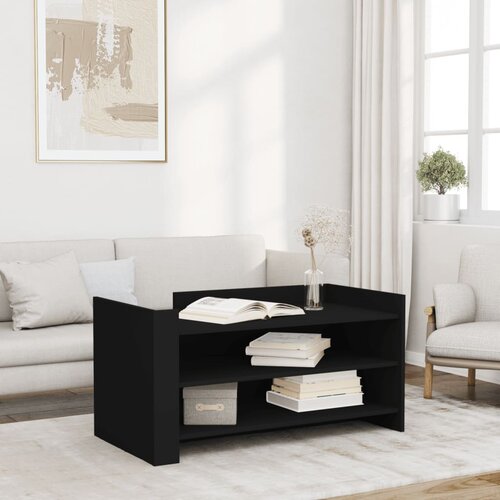  Stolić za kavu crni 100 x 50 x 50 cm od konstruiranog drva Crna Slike