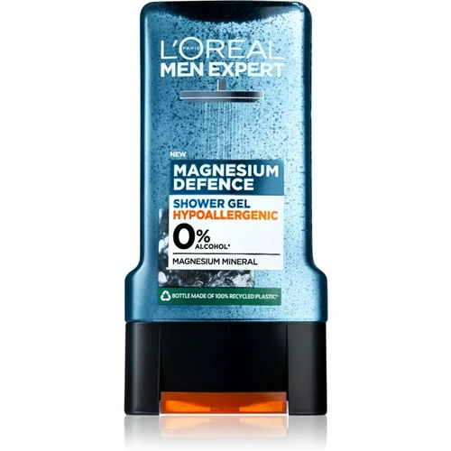 Loreal men expert magnesium defence shower gel hidratantni gel za tuširanje za tijelo, lice i kosu 300 ml za muškarce