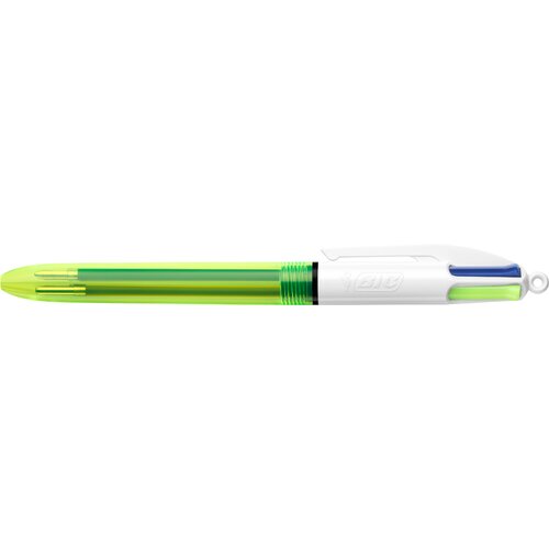 Bic izvlečni kemični svinčnik 4 barve Fluo, neon rumeno/bel, (21655716) Slike