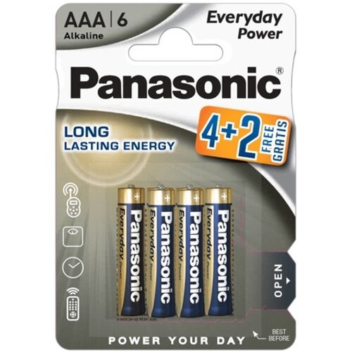 Panasonic Baterije alkalne Everyday LR03EPS 6BP AAA 6kom Cene