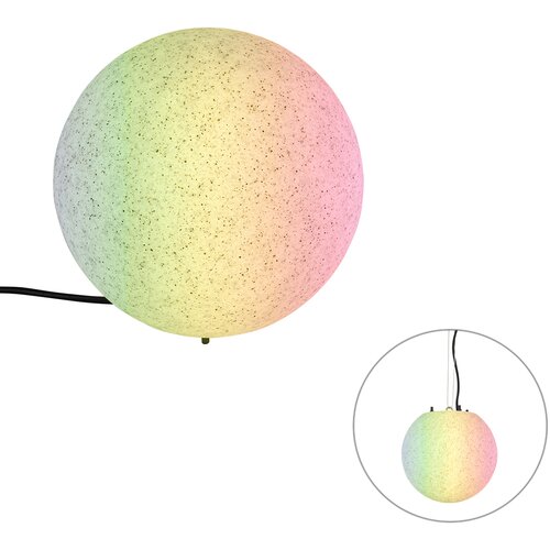 QAZQA Smart buitenlamp grijs 25 cm IP65 incl. LED - Nura Cene