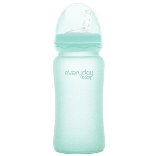Everyday baby staklena boca sa slamkom, 240ml Healthy+, Zelena mint Cene