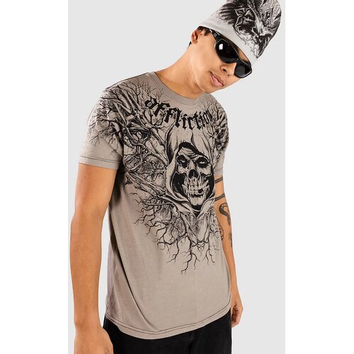Affliction Misfits Reaper T-shirt silver lava wash Cene
