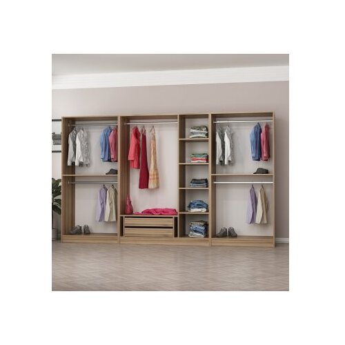 Hanah home Ormar Kale-7542, 315x190x52 cm, Hrast Slike