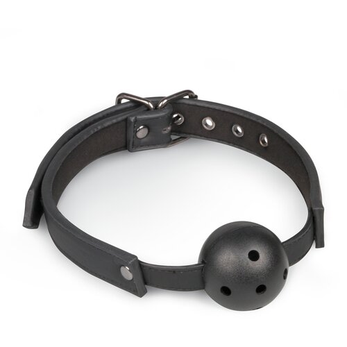 Easytoys Fetish Collection Ball Gag With PVC Ball - Black Slike