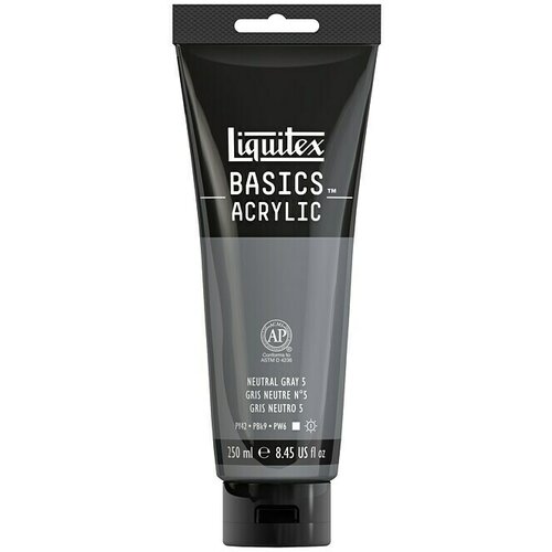 LIQUITEX basics Akrilna boja (Neutralno siva br. 5, 250 ml, Tuba) Slike