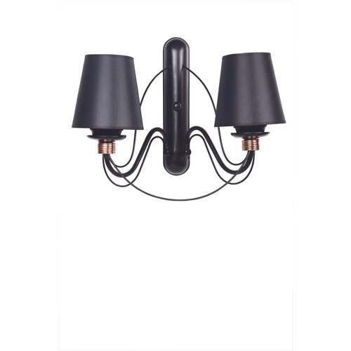 Opviq berfin 2 li siyah aplik siyah abajurlu multicolor wall lamp Slike