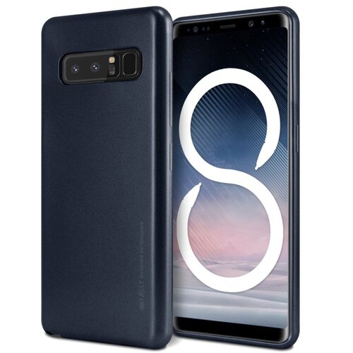  Gumijasti / gel etui Mercury i-Jelly Metal Case za Samsung Galaxy Note 8 - črni Slike