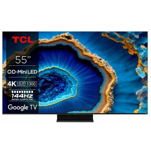 Tcl 55"C805 QD-Mini LED 4K TVGoogle TV DMI 2.1 ALLM 144Hz144Hz Motion Clarity Pro Dolby Atmos