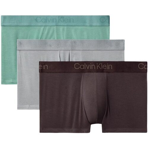 Calvin Klein Jeans Boksarice DARTED TRUNK 3PK LV00NB4286 Siva Slike