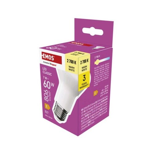  LED žarnica Classic R63 / E27 / 7 W  (60 W) / 806 lm / Toplo bel Cene