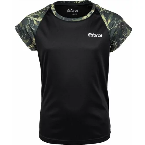 Fitforce MOOGLY Fitness majica za djevojčice, crna, veličina