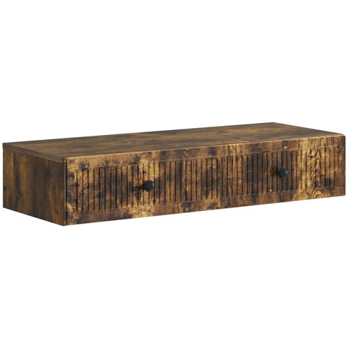 Stolna montirana na zid Dimljeni hrast 87,5 x 34,5 x 17 cm Cijene