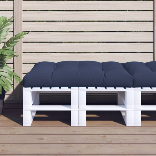 VidaXL Blazina za kavč iz palet mornarsko modra 120x80x12 cm Slike