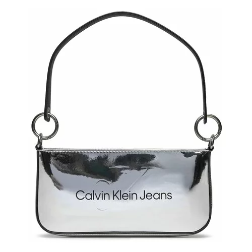 Calvin Klein Jeans Ročna torba Sculpted Shoulder Pouch25 Mono S K60K611857 Srebrna
