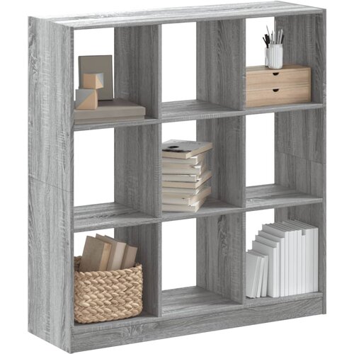  The Living Store Knjižna omara siva sonoma 102x32x108 cm inženirski les - Knjižna Omara, (21554962) Slike