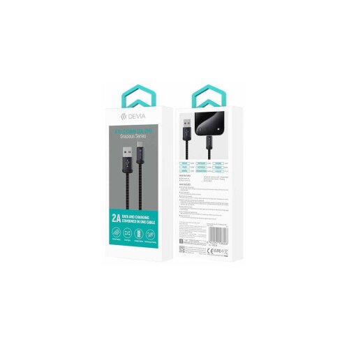 DEVIA Kabl Gracious Series Usb Type-c 2A 2m Crni Cene