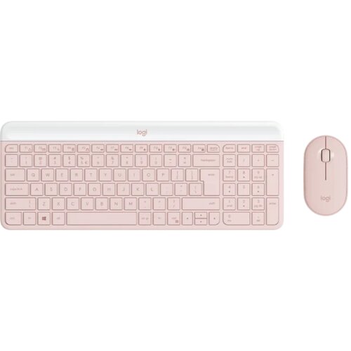 Logitech MK470 Wireless Desktop US Roze tastatura + miš Slike