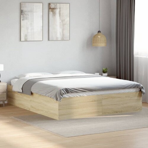 Furnova Posteljni okvir sonoma hrast 150x200 cm inženirski les, (21934881) Slike
